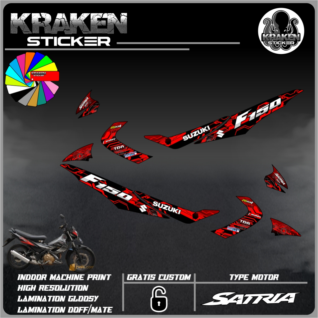 STRIPING STICKER SATRIA FU 2007 STIKER SATRIA FU 2007 STICKER LIS LIST SUZUKI SATRIA FU 2007 CODE 04