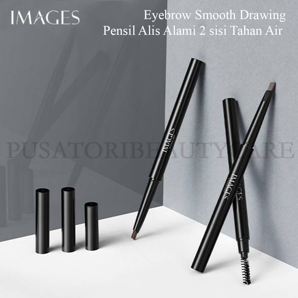 IMAGES  Eyebrow Smooth Drawing Pensil Alis Alami 2 sisi Tahan Air