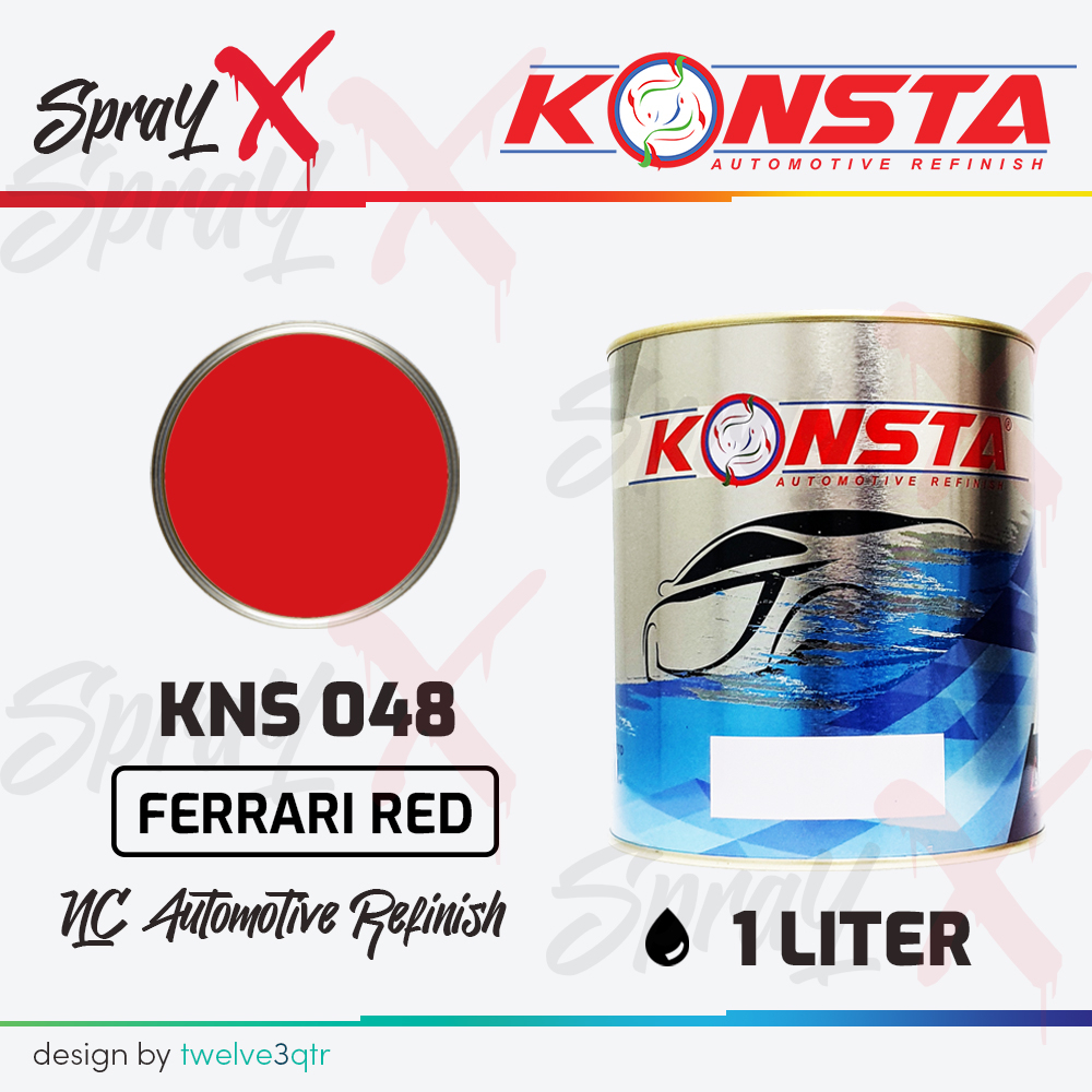 KONSTA NC SOLID FERRARI RED 048 / MERAH FERRARI #048 1 LITER - CAT DUCO