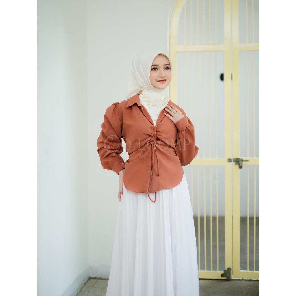 ALODIA BLOUSE WANITA KOREAN STYLE