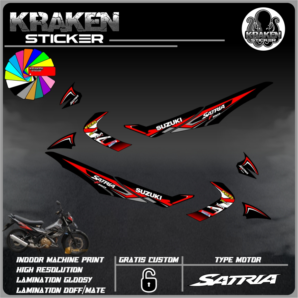 STRIPING STICKER SATRIA FU 2007 STIKER SATRIA FU 2007 STICKER LIS LIST SUZUKI SATRIA FU 2007 CODE 08