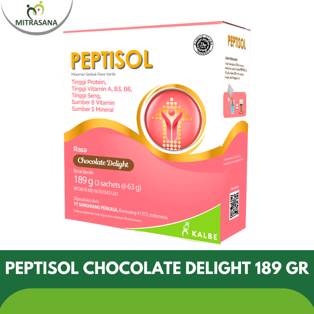 

Peptisol Coklat 189 Gram - Nutrisi Tinggi Protein