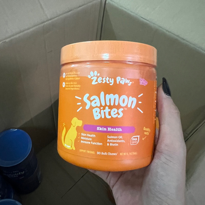 Zesty Paws Salmon Bites / Fish Oil Bites / Omega Bites 360gr