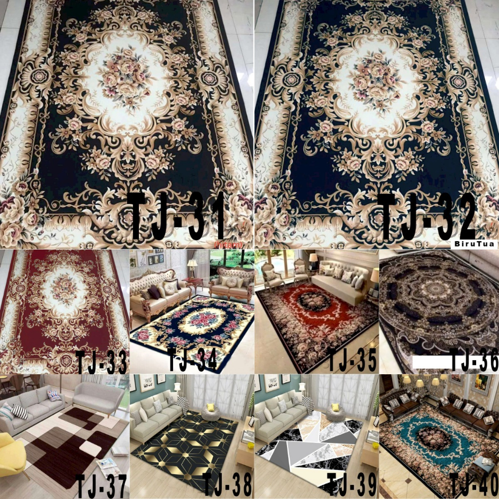 KARPET TURKEY MOTIF TERARU UKURAN BESAR 200x300CM KARPET LANTAI ANTI SLIP l Happyonshop