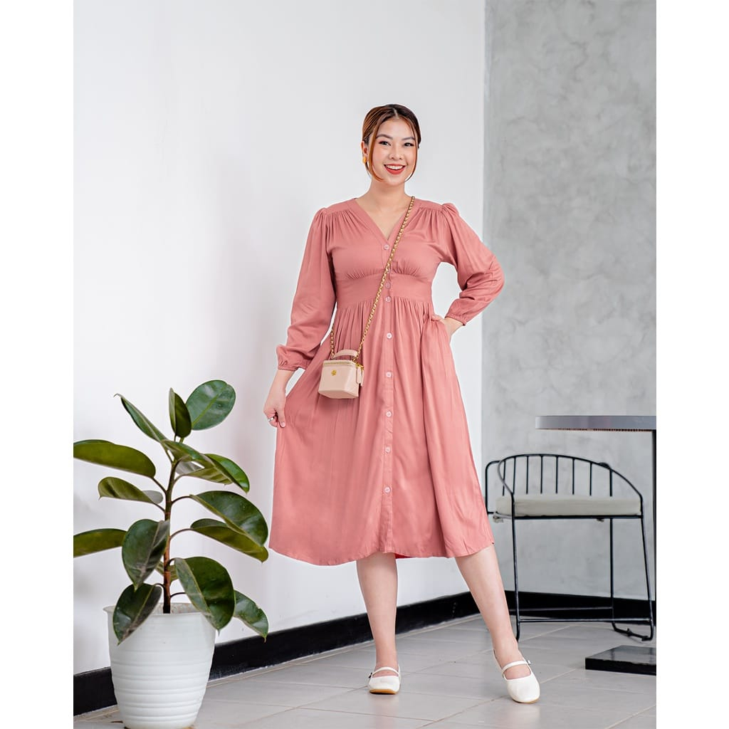 JOLLIE LONG DRESS PAKAIAN WANITA//DRESS WANITA TERBARU KEKINIAN SR.013