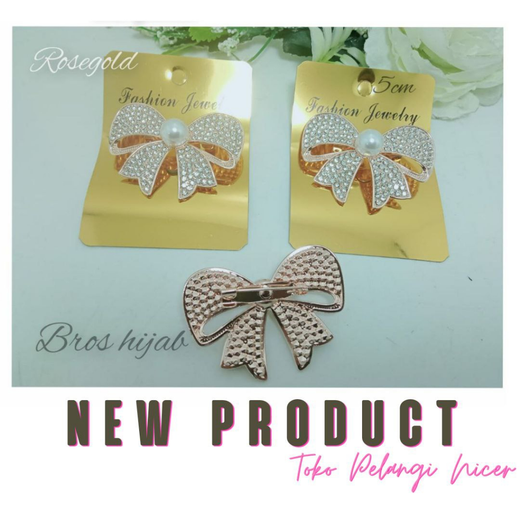 Bros Jilbab Bross Pin Hijab Pita Mutiara Pearl