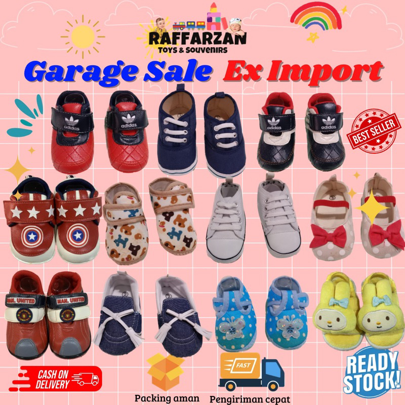 Garage Sale Cuci Gudang Import Sepatu Anak Branded Sepatu Bayi Sendal Anak Sendal Bayi Sepatu Prewal