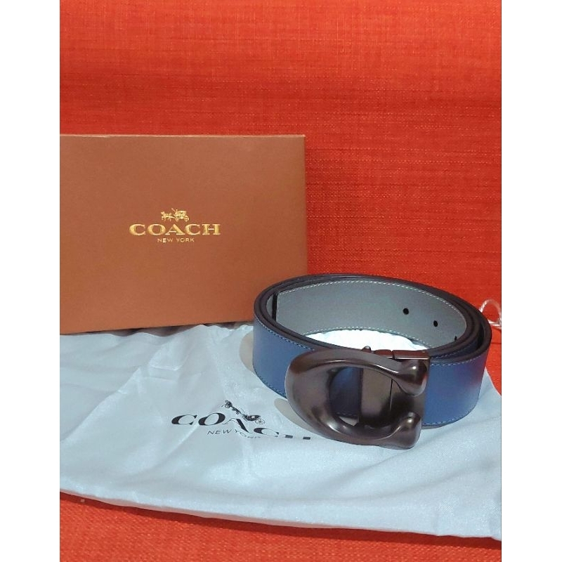 BNIB Ikat Pinggang Belt Coach ORI ( dust bag + box ), harga NEGO