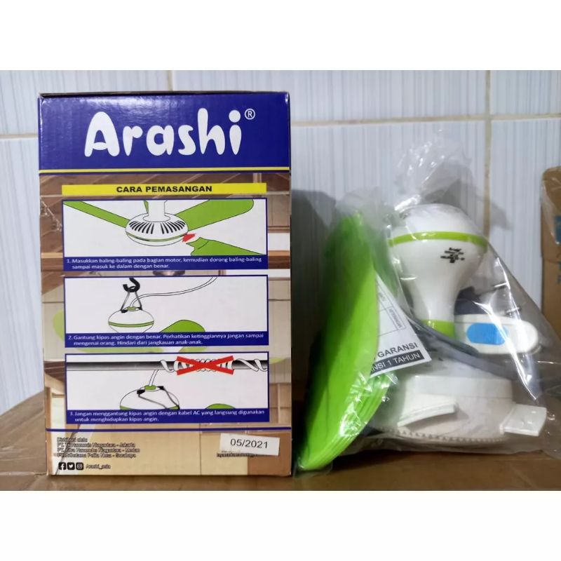 Kipas Angin Gantung Helifan Arashi 23watt / 5 Daun Kipas