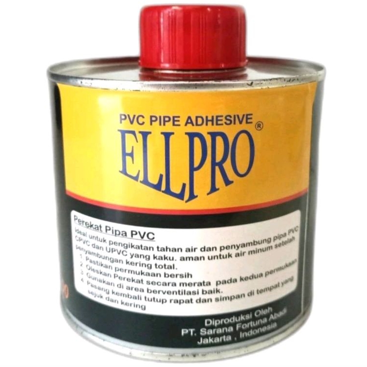 Lem Pipa/PVC/UPVC/Talang Air/Paralon ELLPRO EL 500 Warna Bening