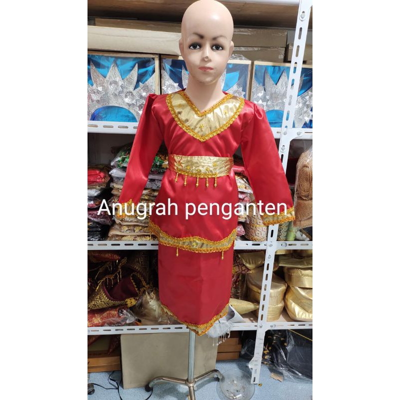 baju karnaval minang/baju anak perempuan/baju tari minang ank TK - SMA