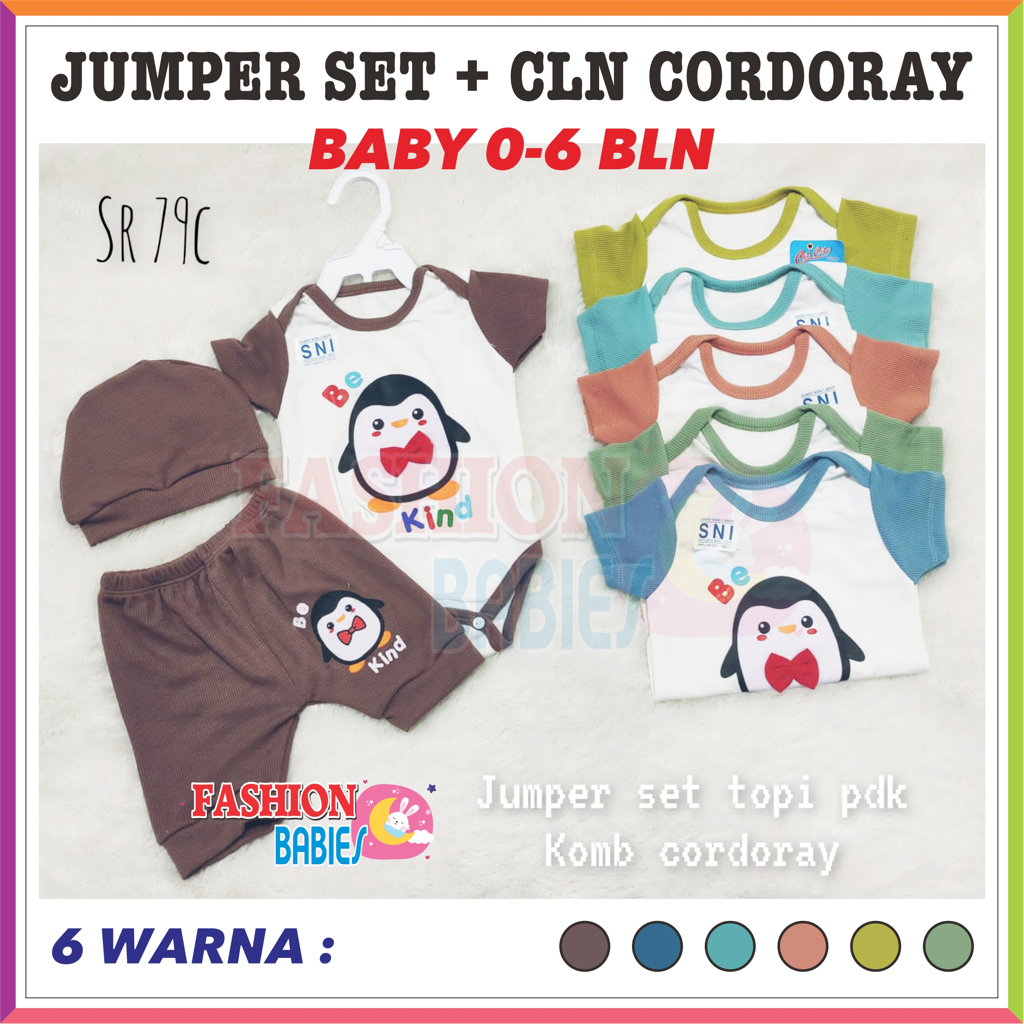 JUMPER SET TOPI CELANA CORDORAY 3IN1 / BABY GIFT SET ❤ Fashionbabies ❤