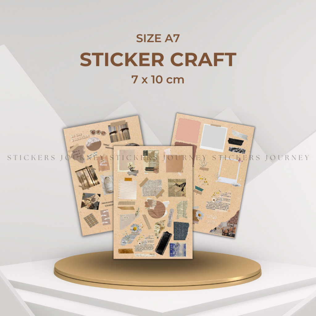 

Sticker Craft Aesthetic Stiker Aesthetic Deco Planner Album Scrapbook Journal Freebies Notes DIY Sticker Size A7 7 x 10 cm
