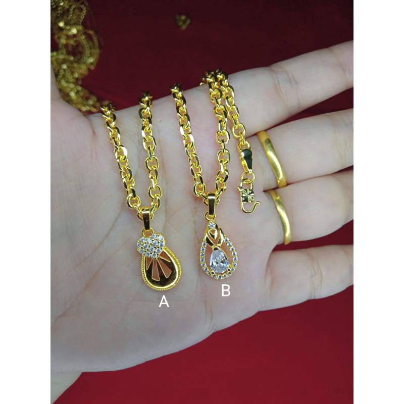 kalung Medan besar zicron 45cm,50cm,60cm lapis emas 24k