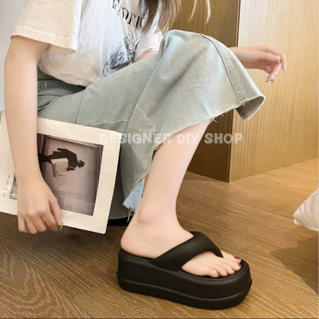 Sandal Wanita Jepit Jelly Wedges Korea Style Terbaru