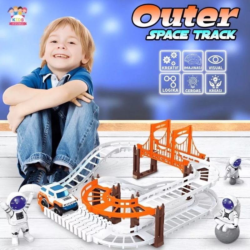 {DS} Mainan Track Mobil Model Luar Angkasa Outer Space Track / Mainan Mobil