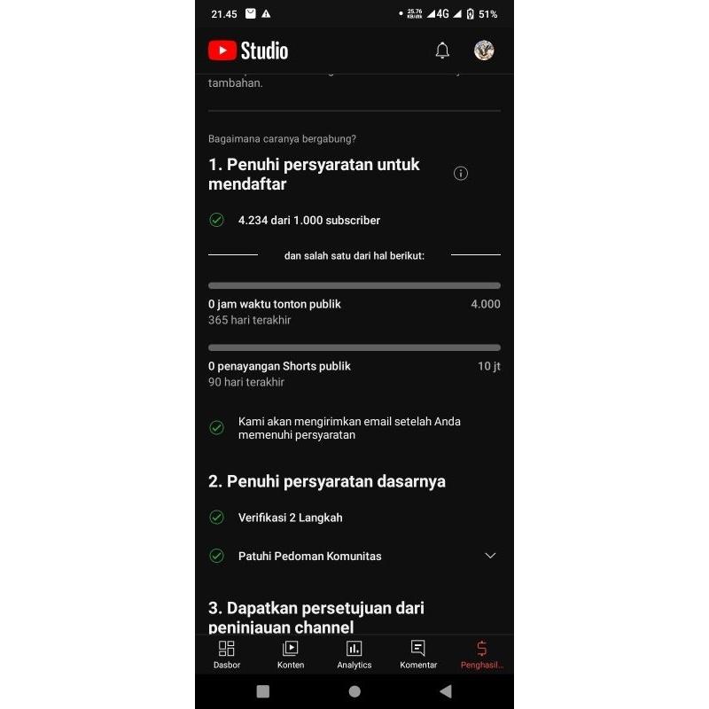 kartu channel YouTube 4000 subscriber