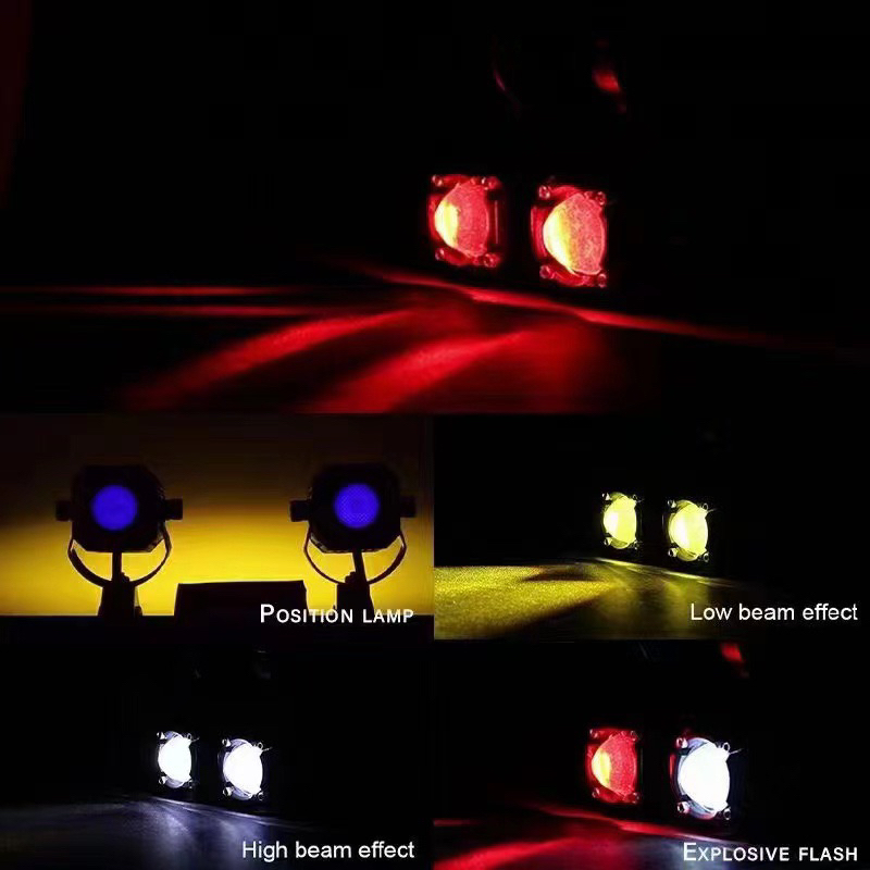 V2 LAMPU MINI DRIVING LASER FOGLAMP KOTAK HI LOW ALUMONIUM CNC HARGA SEPASANG