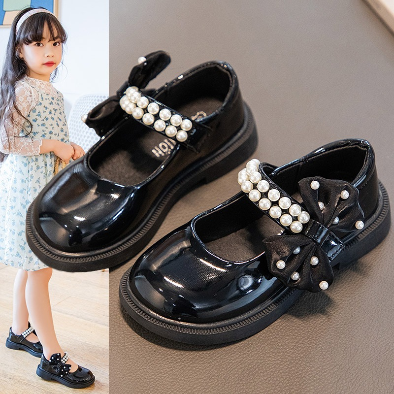 Sepatu Pesta Anak Perempuan Mutiara Glossy