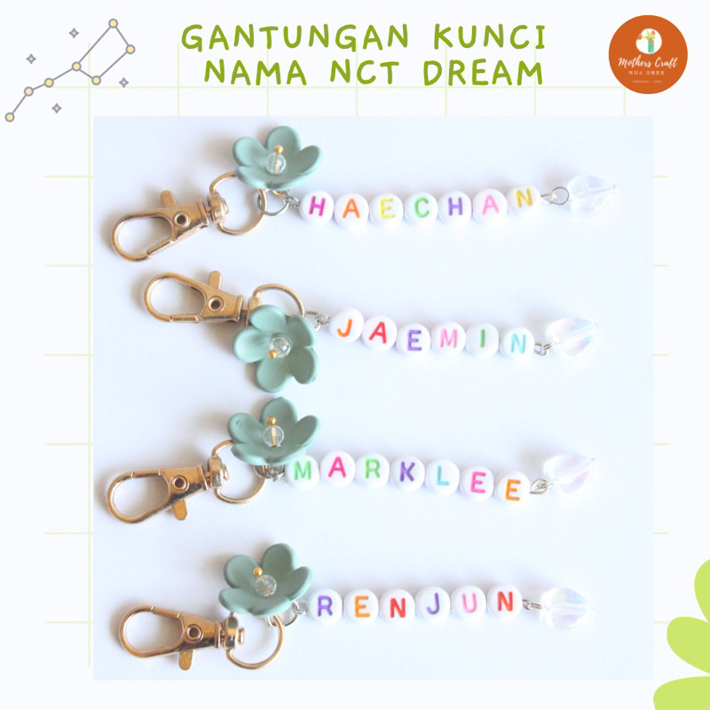 GANTUNGAN KUNCI NAMA NCT DREAM KEYCHAIN NCT