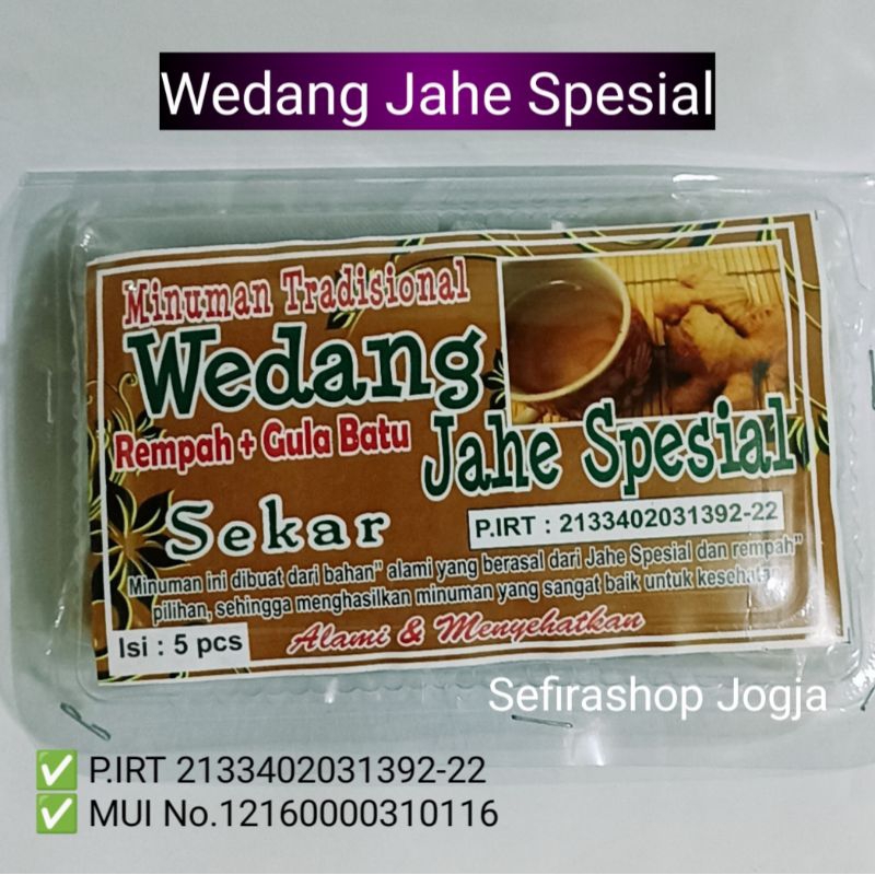 

SEKAR Wedang Jahe Spesial Komplit Rempah + Gula Batu Kualitas Premium | Minuman Herbal Tradisional Alami Khas Imogiri Bantul Jogja Yogyakarta