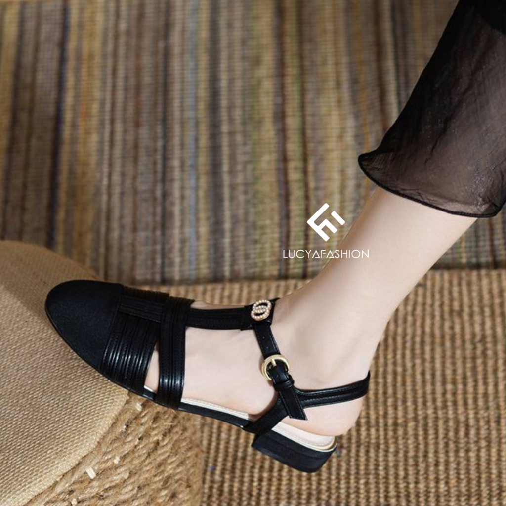 0227 Sandal Wanita Kekinian Flat Shoes Import Slingback Terbaru Tali Belakang Gratica