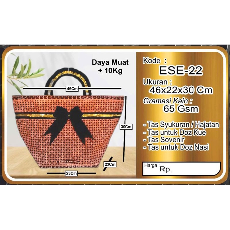

Tas Hajatan Batik Mewah,Harga Per Dozen 37.200 ukuran kotak Nasi 22