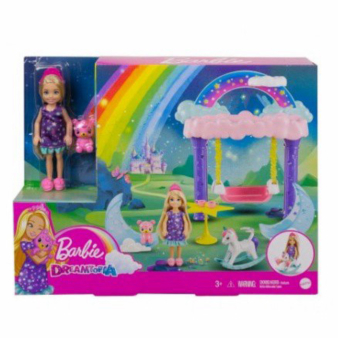 

Dijual Barbie Blonde Chelsea Dreamtopia Fairy Playset Ayunan GTF48 with Pet Berkualitas
