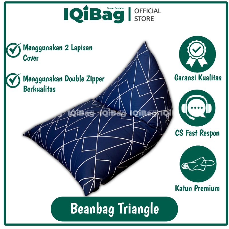 Bean Bag Triangle Sofa Kursi Beanbag Tempat Duduk Lesehan