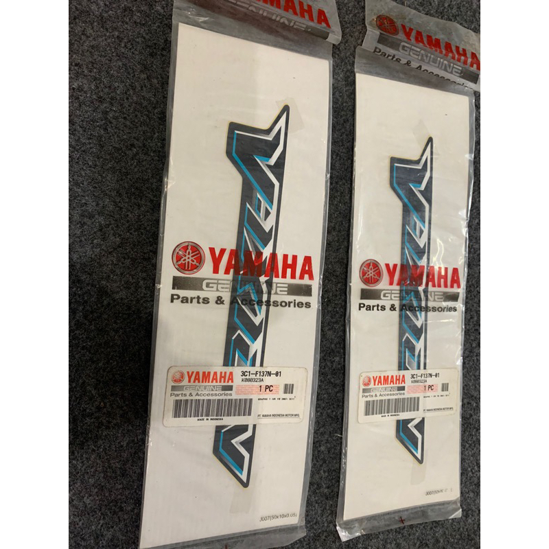 Stiker Sirip Vixion Old 2008 Hitam Original YGP