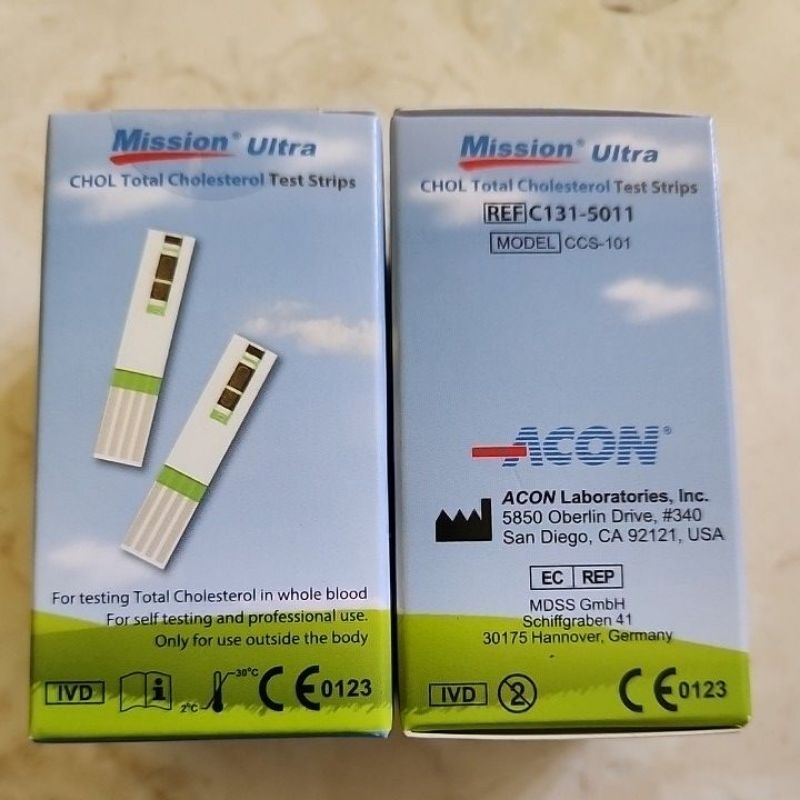 Strip/stik Kolesterol/Cholesterol Mission ultra isi 25 test