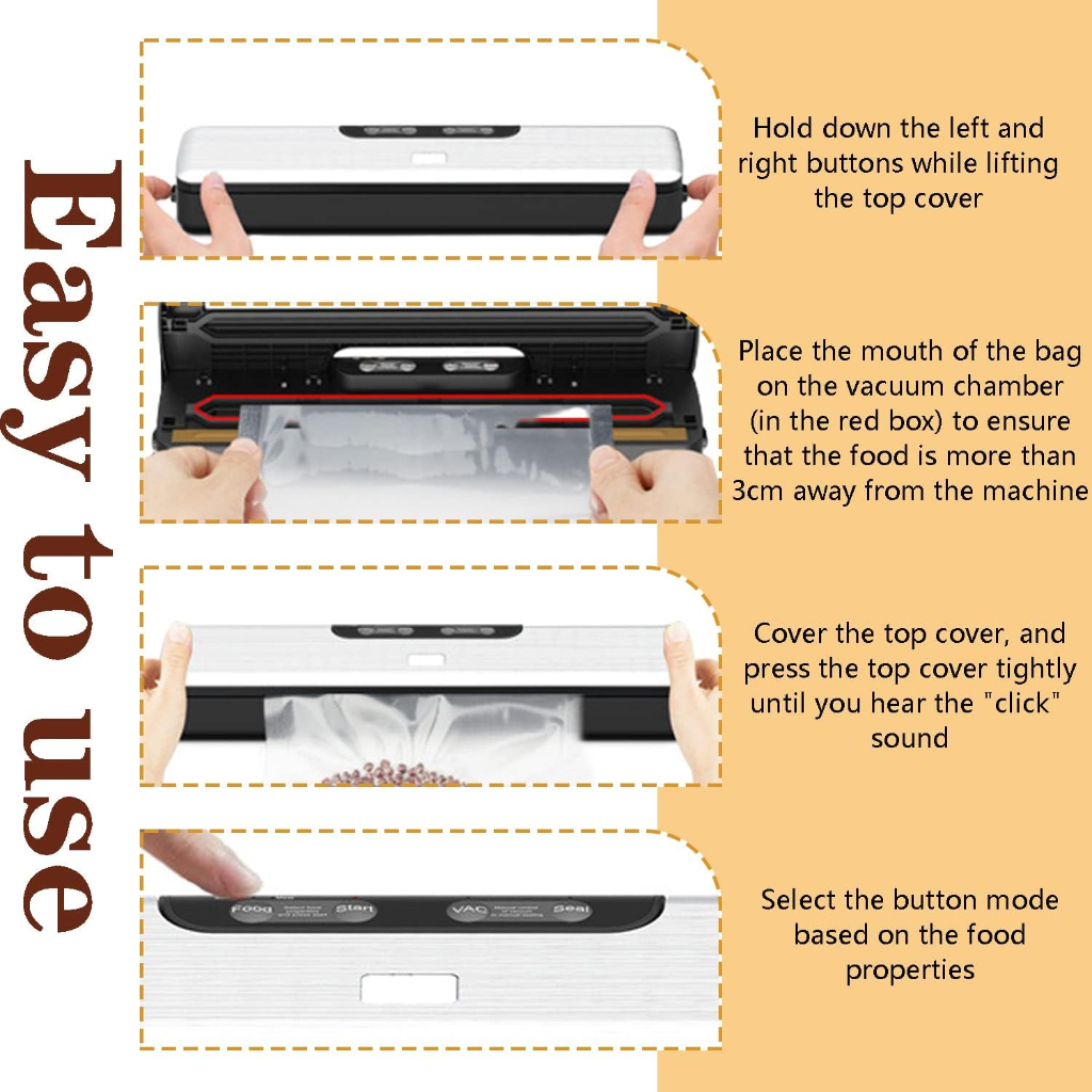 VACUUM SEALER PORTABLE MESIN VAKUM MAKANAN ELEKTRIK AUTOMATIC AP-15