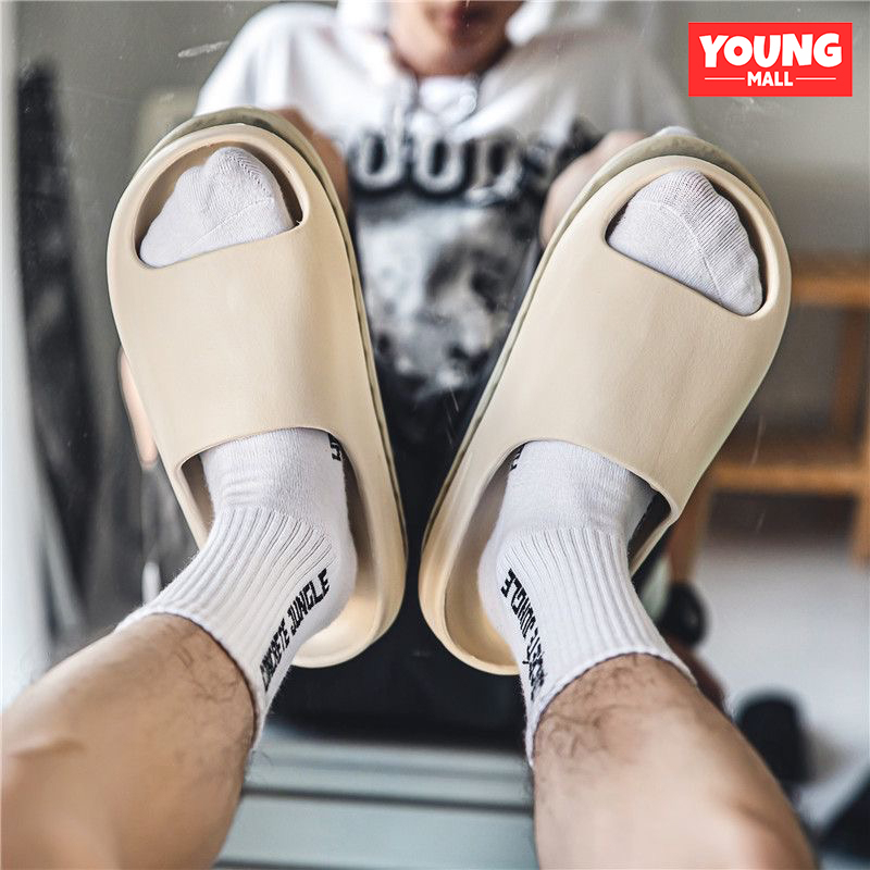 Sandal slip on karet pria kekinian 2023 Sandal slide pria rumah bahan EVA Sandal remaja laki laki murah dan tahan lama