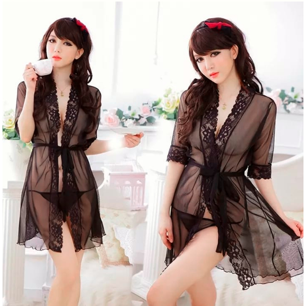 DHIO - Lingerie bahan renda model kimono