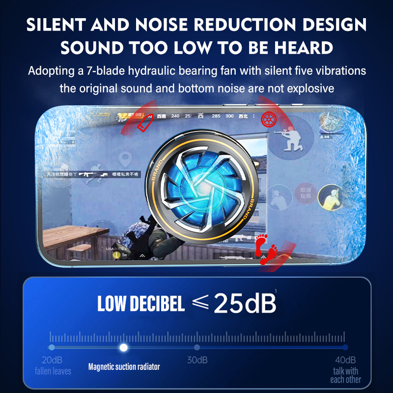 【COD】Jovitech Fan Cooler hp Gaming Cooler LED Mobile Phone Radiator Magnetic Quickly Cooling Handphone Fan Holder - MR03