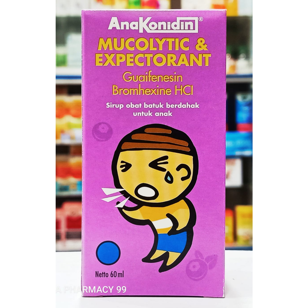 Anakonidin Mucolytic &amp; Expectorant Sirup 60ML - Obat Batuk Berdahak Anak