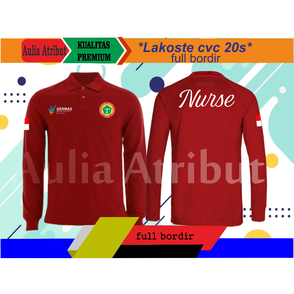 tshirt  /  kaos polo pria wanita nurse / kaos polo perawat bordir