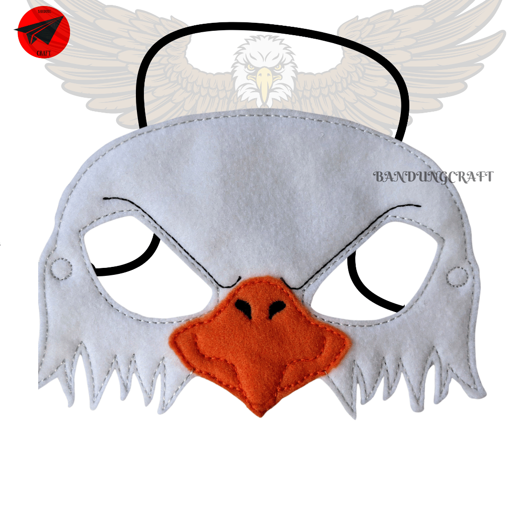 Bandungcarft Topeng Flanel burung garuda eagle bahan tebal lembut