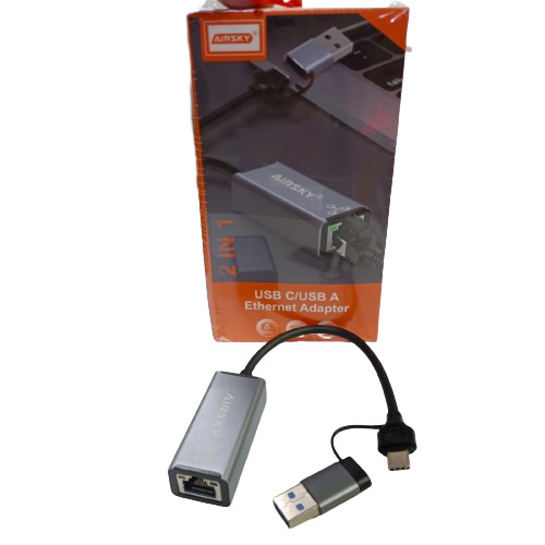 AIRSKY USB 3.0/type-C to gigabit LAN 10/100/1000 2in1