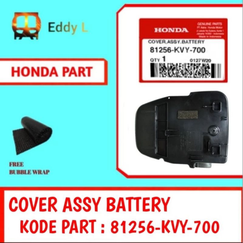 Tutup Accu/Cover Battery Beat Karburator KVY (81256-KVY-700)