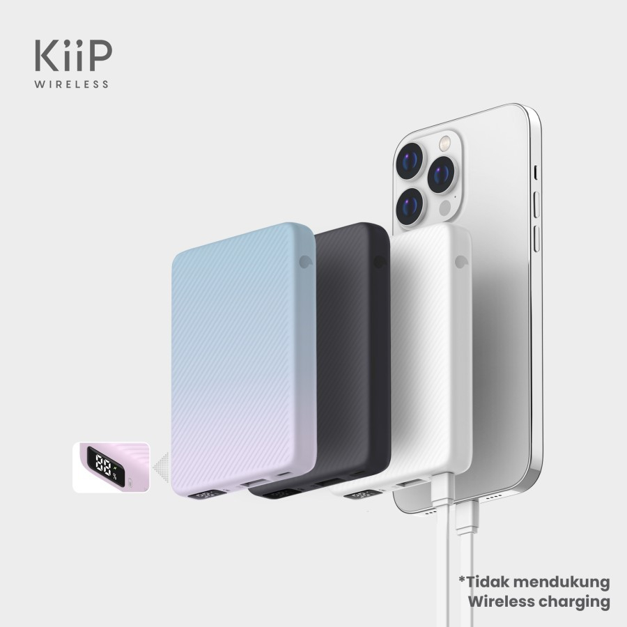 KIIP E48 POWER BANK FAST CHARGING 20W QUICK CHARGE TYPE C PD