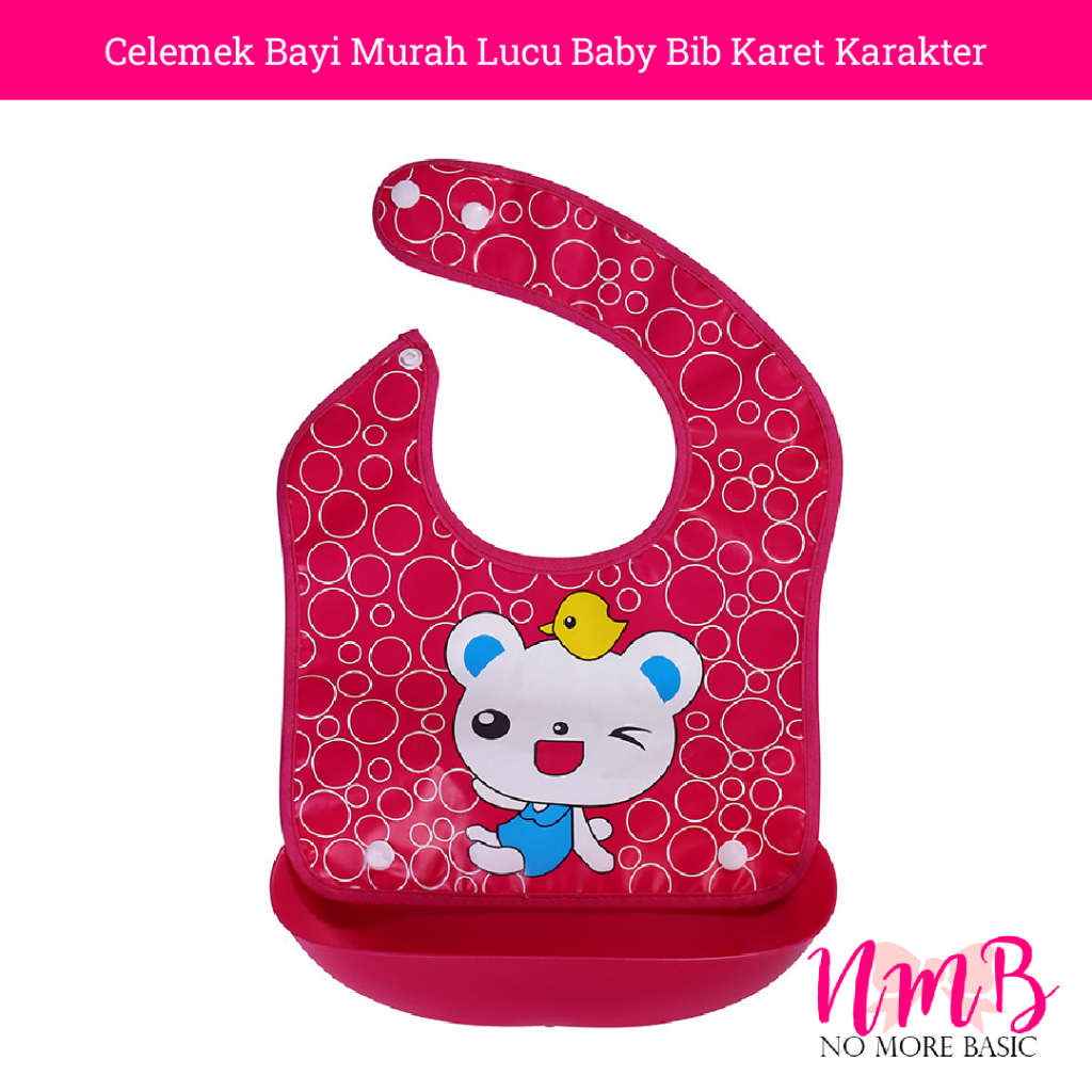 Celemek Bayi Murah Lucu Baby Bib Karet Karakter