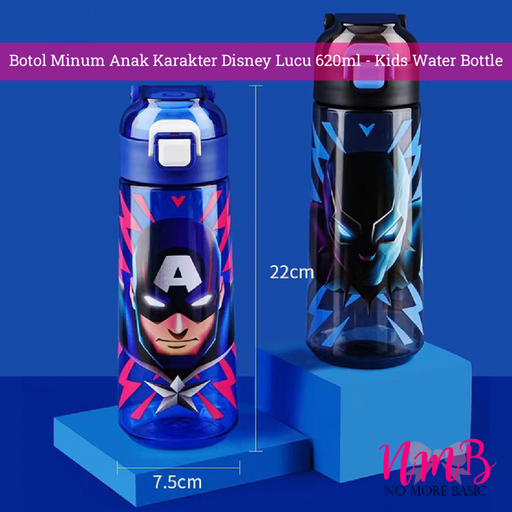 Botol Minum Anak Karakter Disney Lucu 620ml - Kids Water Bottle