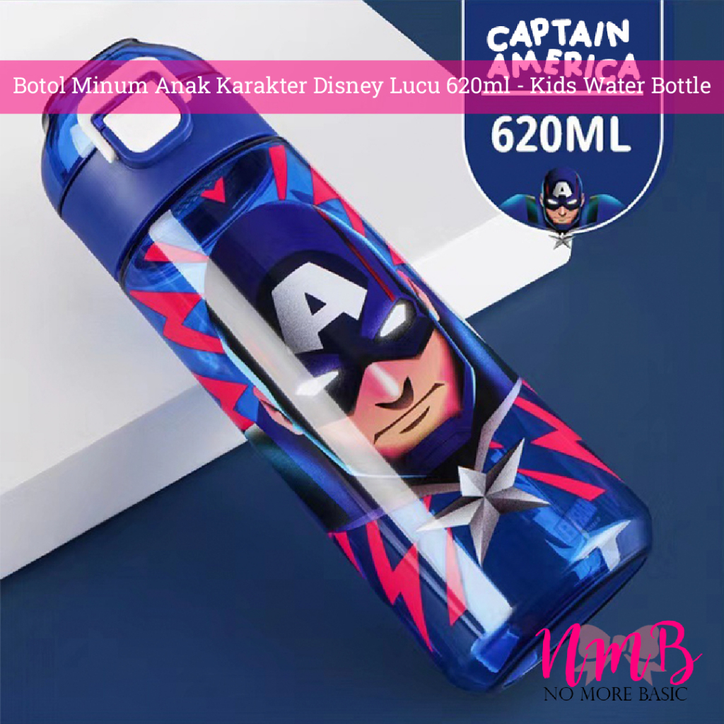 Botol Minum Anak Karakter Disney Lucu 620ml - Kids Water Bottle