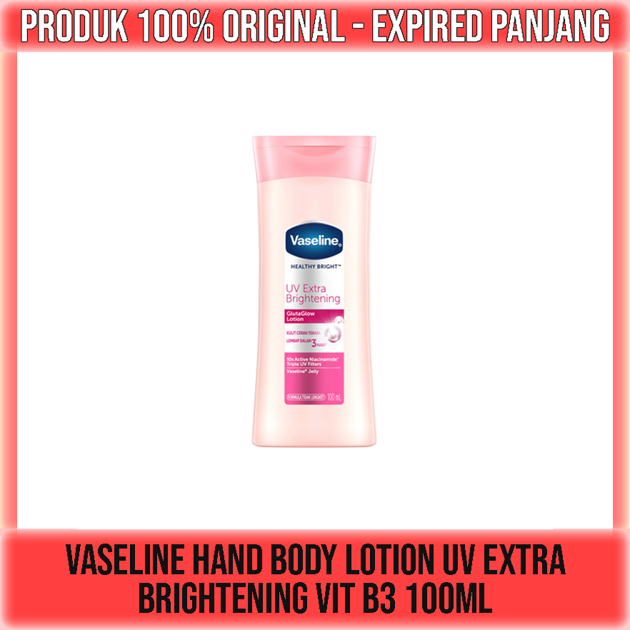 VASELINE HEALTHY BRIGHT HAND BODY LOTION UV BRIGHTENING 100ml 200ml