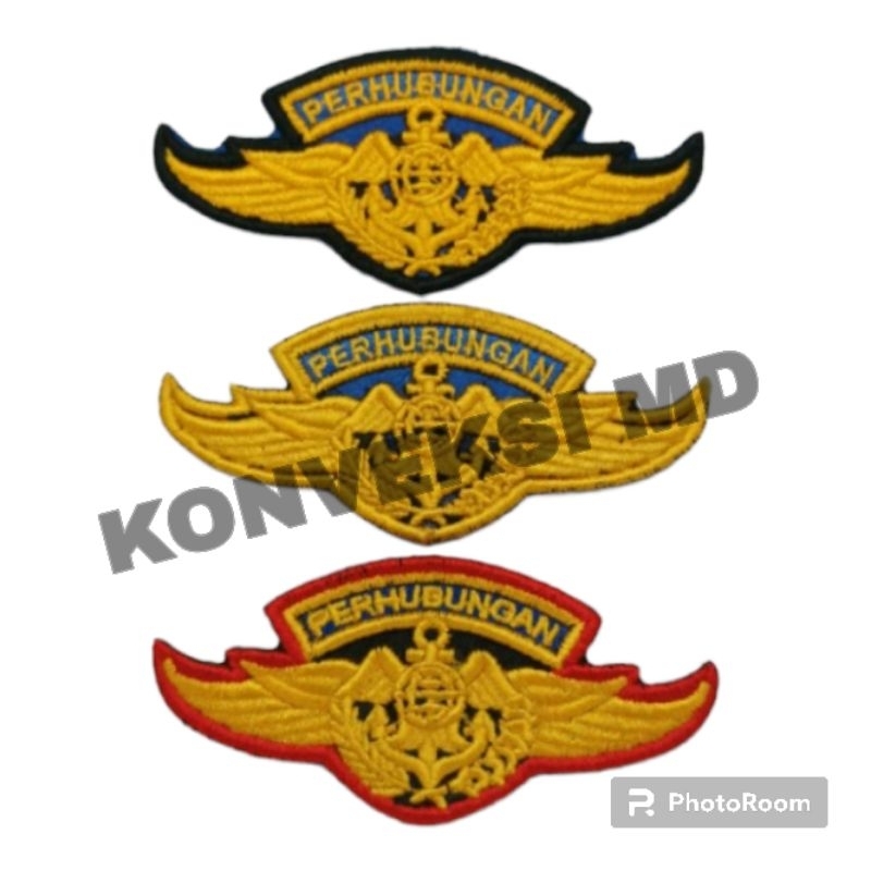 Logo bordir timbul wings perhubungan/logo bordir timbul wings perhubungan full bordir/logo bordir ti