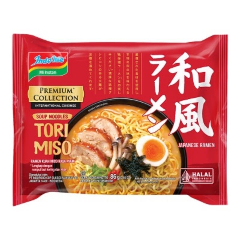 

Indomie Premium Mie Kuah Instan Rasa Tori Miso 86gr