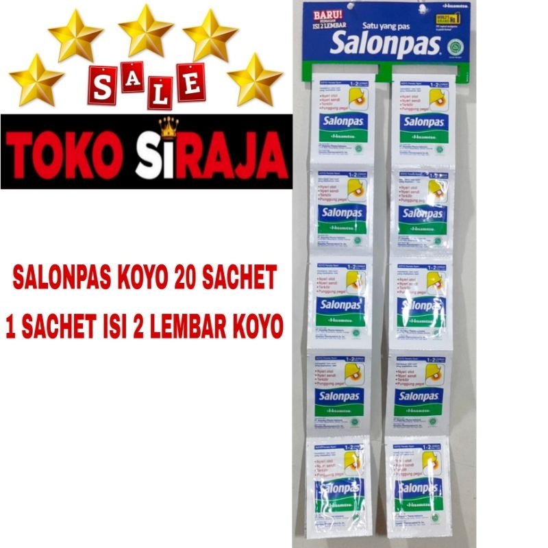 1 RENCENG SALONPAS PUTIH KOYO ISI 20 SACHET / KOYO SALONPAS PUTIH 1 PACK 20 SACHET