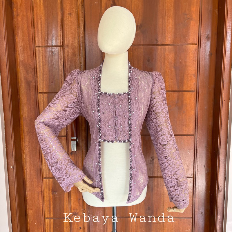 Kebaya Kutubaru Mutiara Pundak Barbie / Kebaya Sinden / Kebaya Brokat Modern