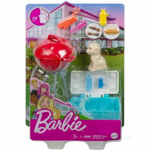 

Dijual Barbie Outdoor Furniture Aksesoris Barbeque BBQ Set with Pet Dog Limited
